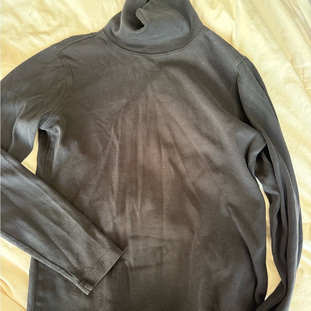 Elegant Black Long Sleeve Turtleneck Top